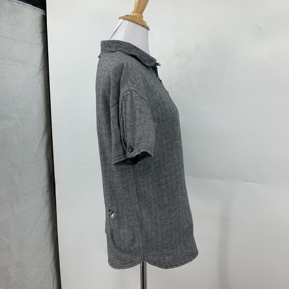 Jamie Sadock Herringbone Golf Shirt Womens S Small Short Sleeve Pleated Back - Picture 4 of 14